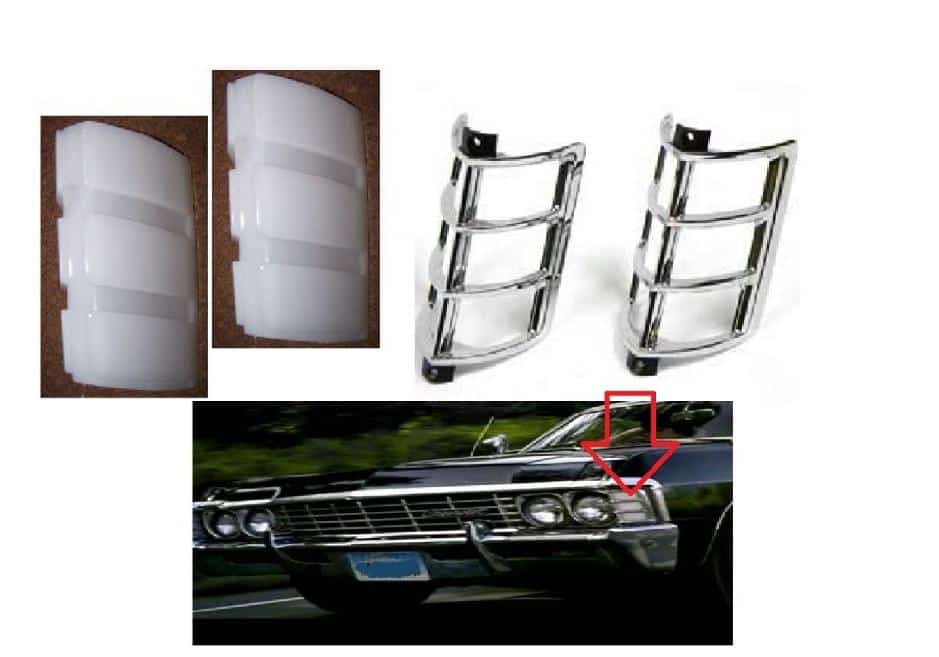 67 Impala front Side Corner lamp set